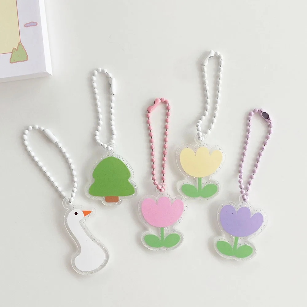 

Keychain Cute Glitter Car Keyfob Kawaii Key Ring Backpack Wallet Pendant