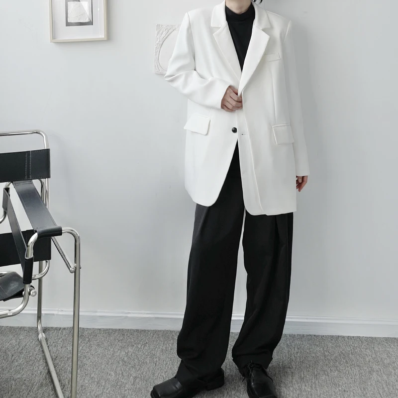 

S-XL!Autumn abstinence series fake two-piece laminated asymmetric design small suit trendy Korean style niche suit jacket.