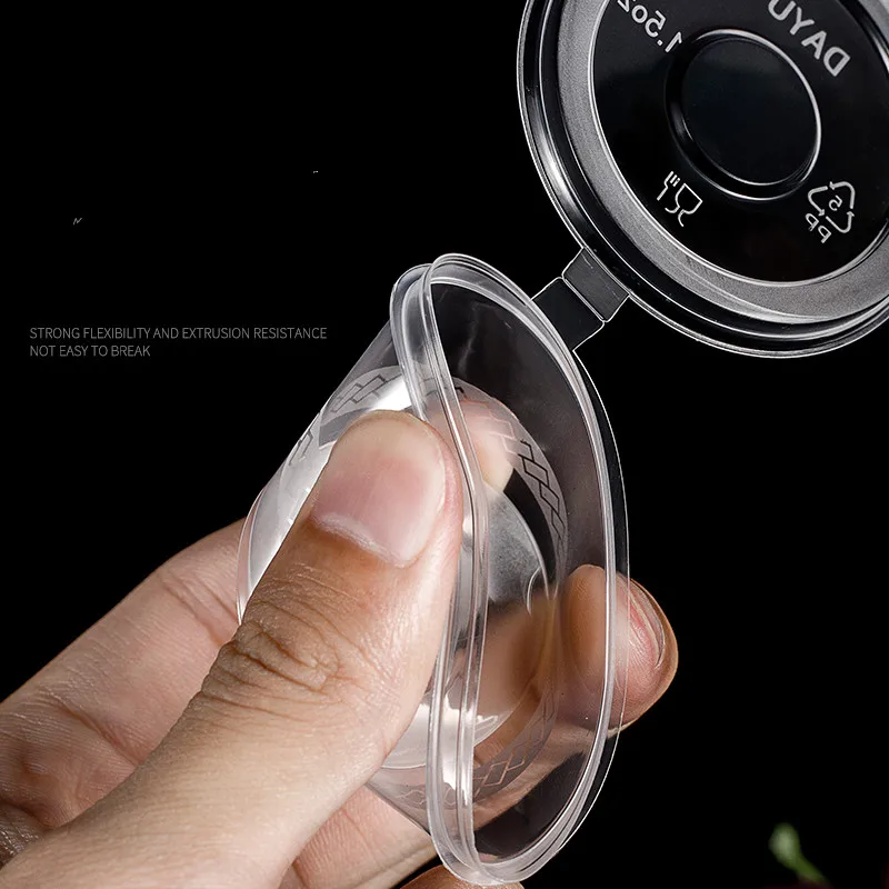 100 шт. одноразовые прозрачные чашки для соуса с крышкой | Дом и сад