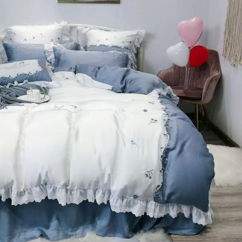 Постельное белье J2 в стиле принцессы мягкое сатиновое покрывало из тенсела с