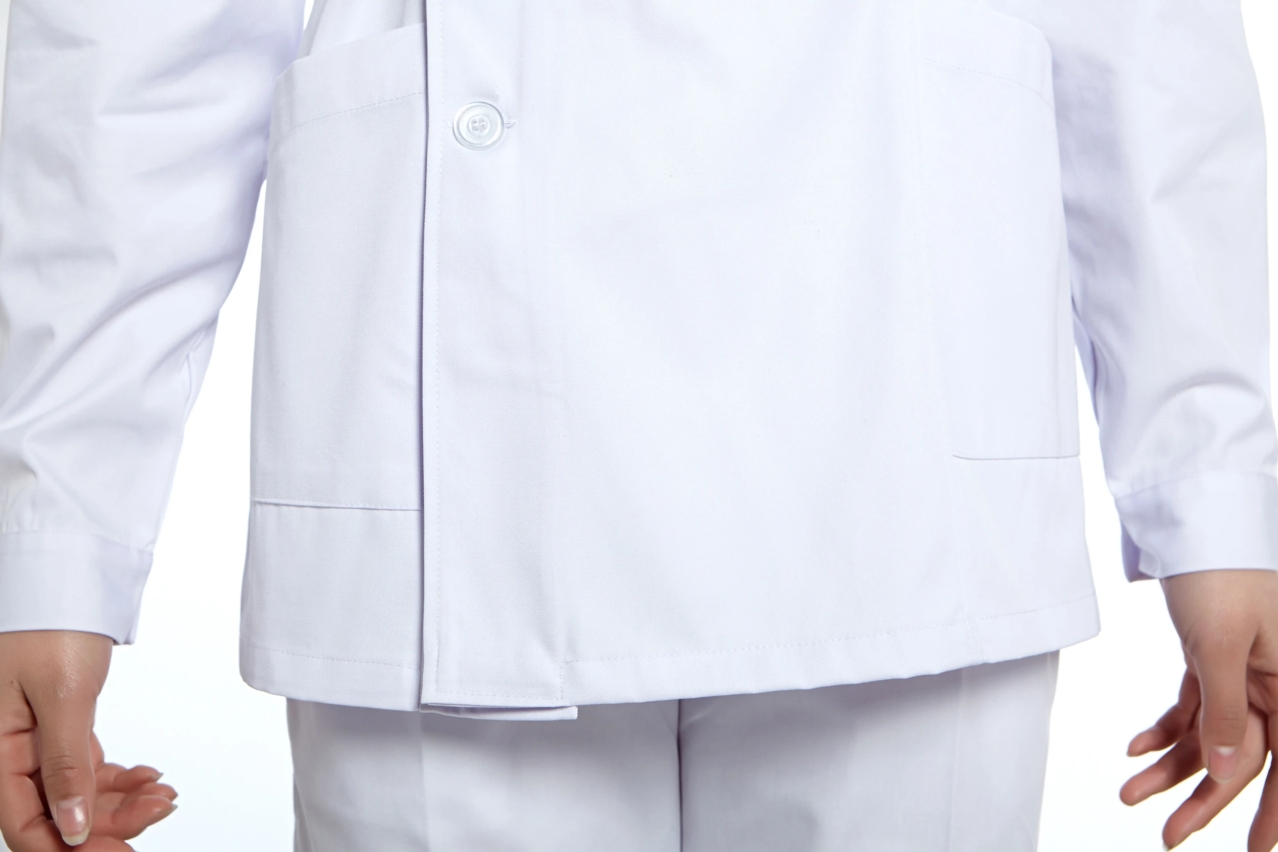 Женский медицинский набор из топа и брюк белая униформа рабочая одежда с длинным