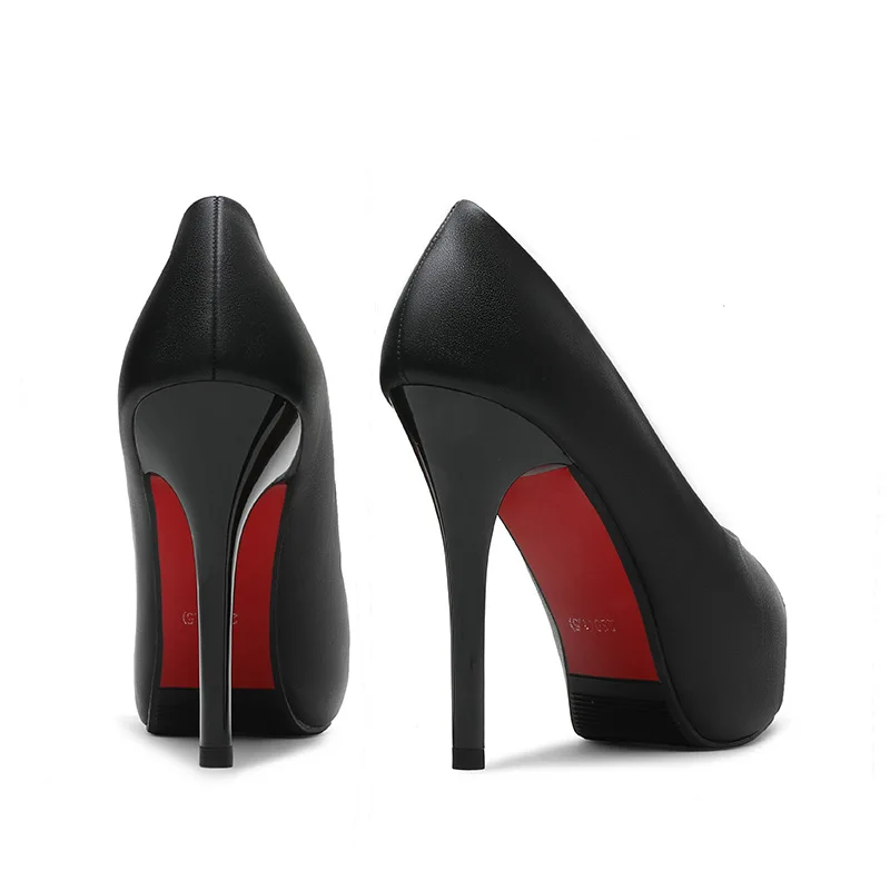 Женские свадебные туфли It's yiiya черные лодочки на платформе и высоком каблуке 12