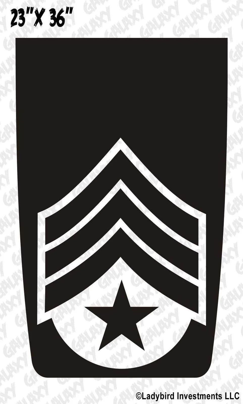 

Для Jeep Wranglerout Hood Decal - Sergeant Badge Sticker TJ LJ JK