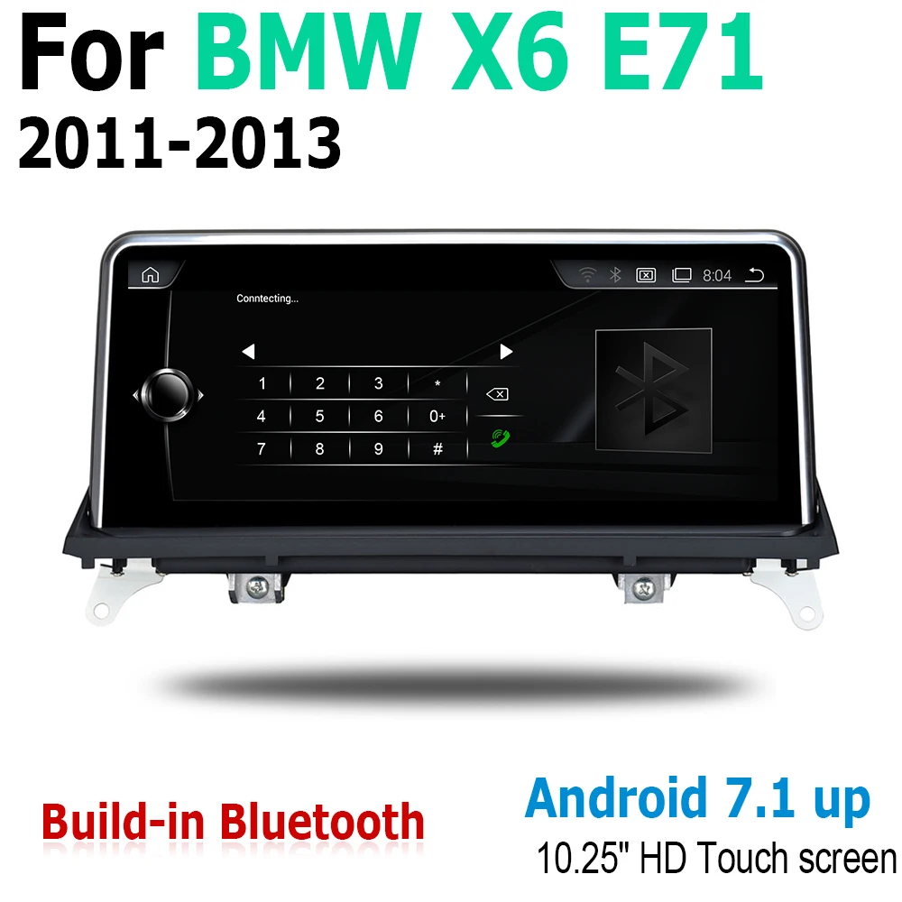 Мультимедийный проигрыватель на Android с сенсорным экраном 2 Гб ОЗУ для BMW X6 E71 2011-2013 |