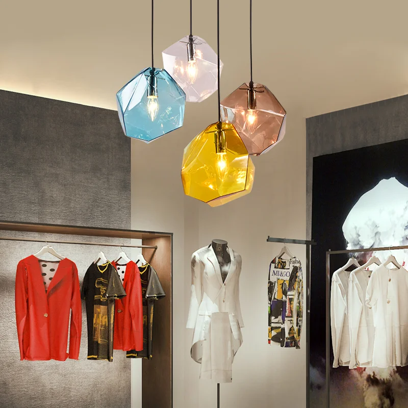 Современные минималистичные индивидуальные подвесные светильники из цветного