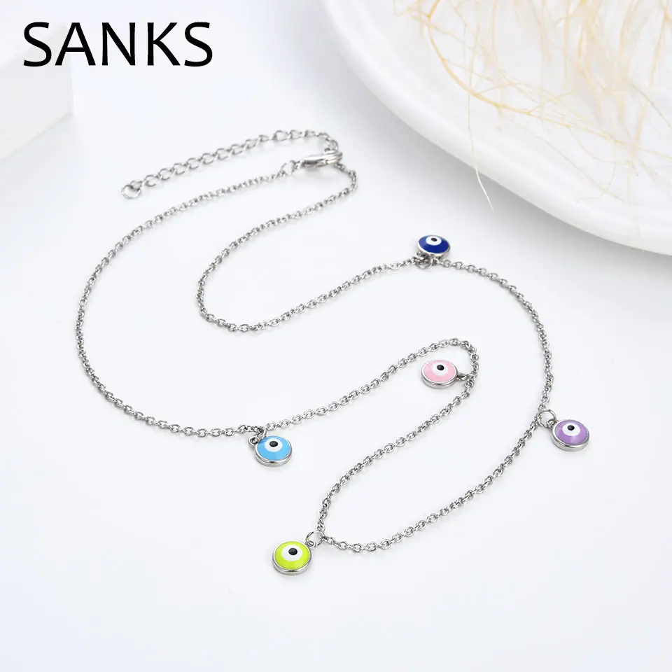 Цепочки с глазами дьявола SANKS ожерелья для девушек и женщин красочные