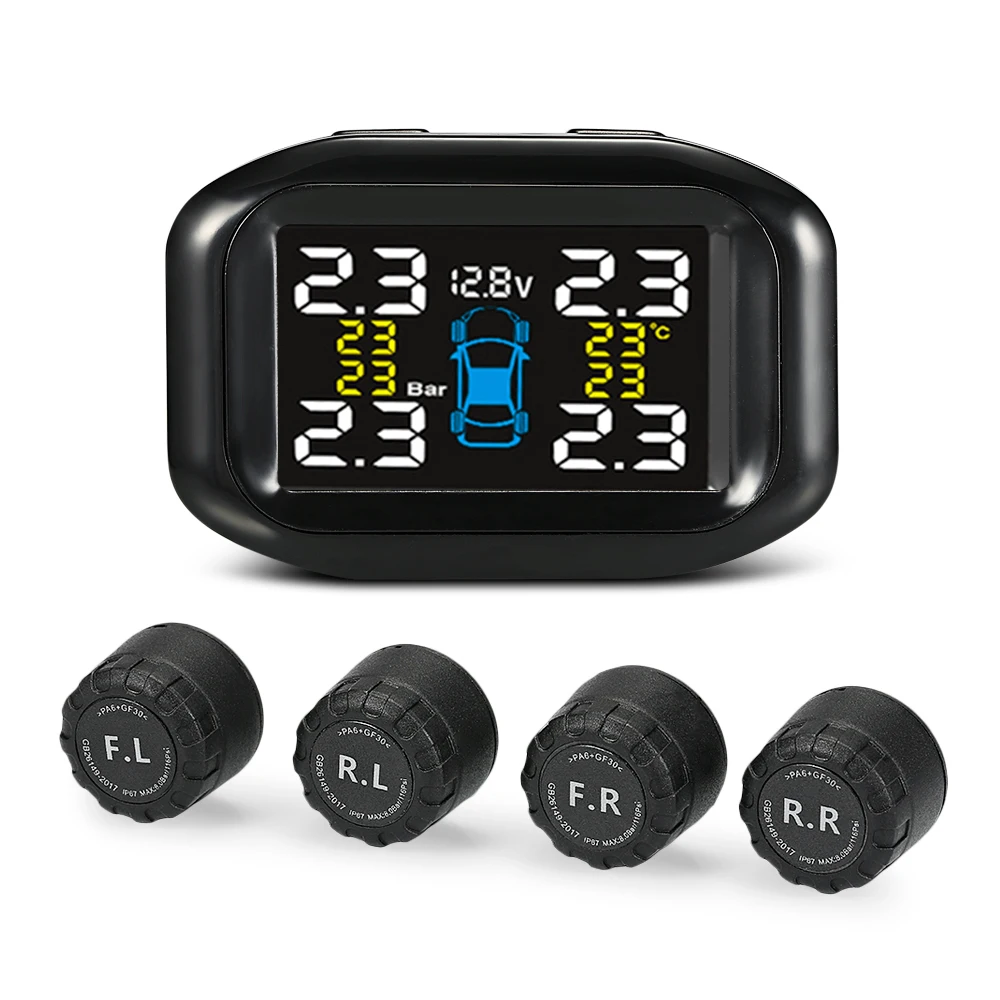 VS C100 Zeepin D9 TPMS 8 бар система контроля давления в шинах прикуриватель ЖК-дисплей IP67 с