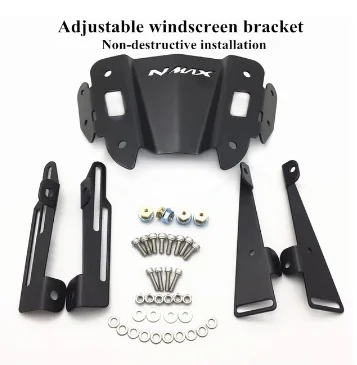 B Windscreen bracket Модифицированный мотоцикл nmax зеркало sec Кронштейн Набор регулируемое ветровое стекло лобовое стекло кронштейн для yamaha nmax155 nmax 150 - Цвет: B Windscreen bracket