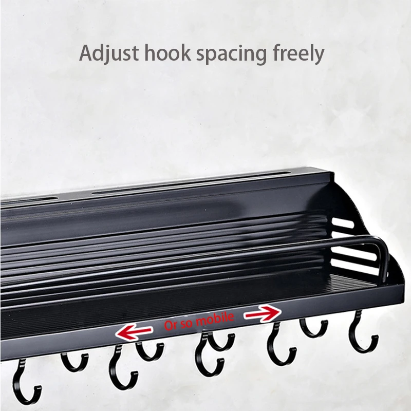 50/60 см черный пространство Алюминий Кухня хранения многофункциональный стеллажи