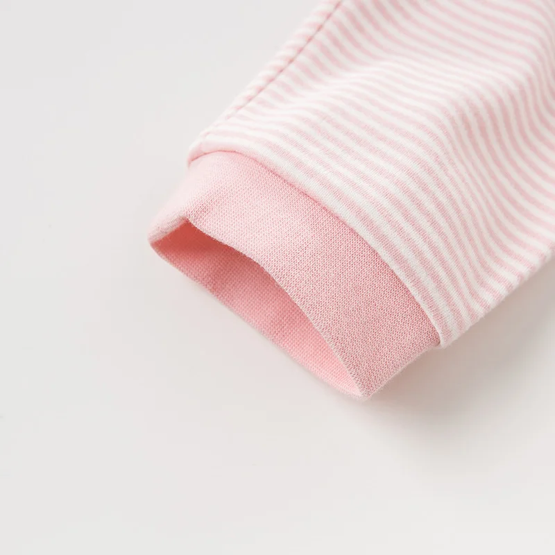 Dave bella/DB12187 осенняя пижама для девочек с мультяшным рисунком полосатая