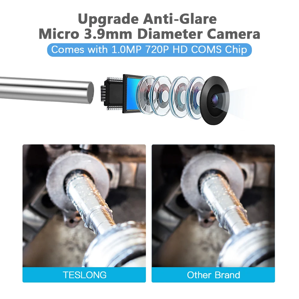 Промышленная камера эндоскоп Экран 4 5 &quotВодонепроницаемый 6 светодиодный свет 3 9