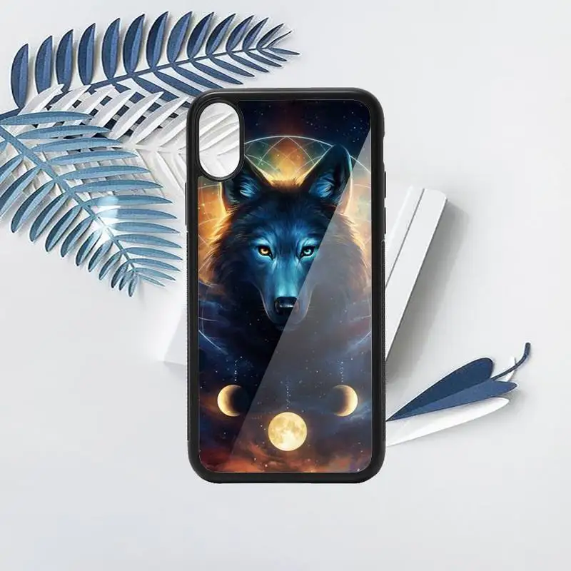 

Moon roaring wolf luxury Phone Case shell PC for iPhone 11 12 pro XS MAX 8 7 6 6S Plus X 5S SE 2020 XR