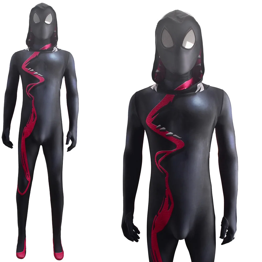 Новый костюм для косплея GWENOM с капюшоном комбинезоны супергероями зентай из