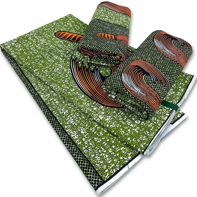 

African Ankara Fabric Original High Quality pagne Wax Fabric Printing 100% Cotton African Nigerian Real pagne Wax Dress F6-7