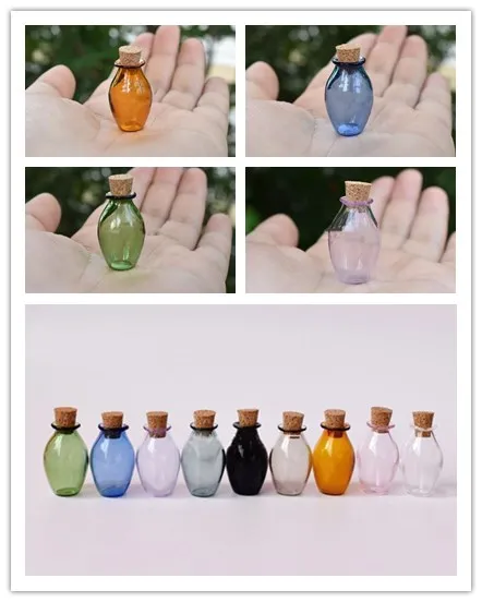 1pcs Wine Jar Shape Color Christmas Wish Bottles Small Empty Cork Glass Vials For Holiday Wedding home Decoration Gifts | Дом и сад