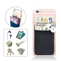 2019 fashion elastic lycra adhesive cell phone id credit card holder women sticker pocket wallet case card holder c