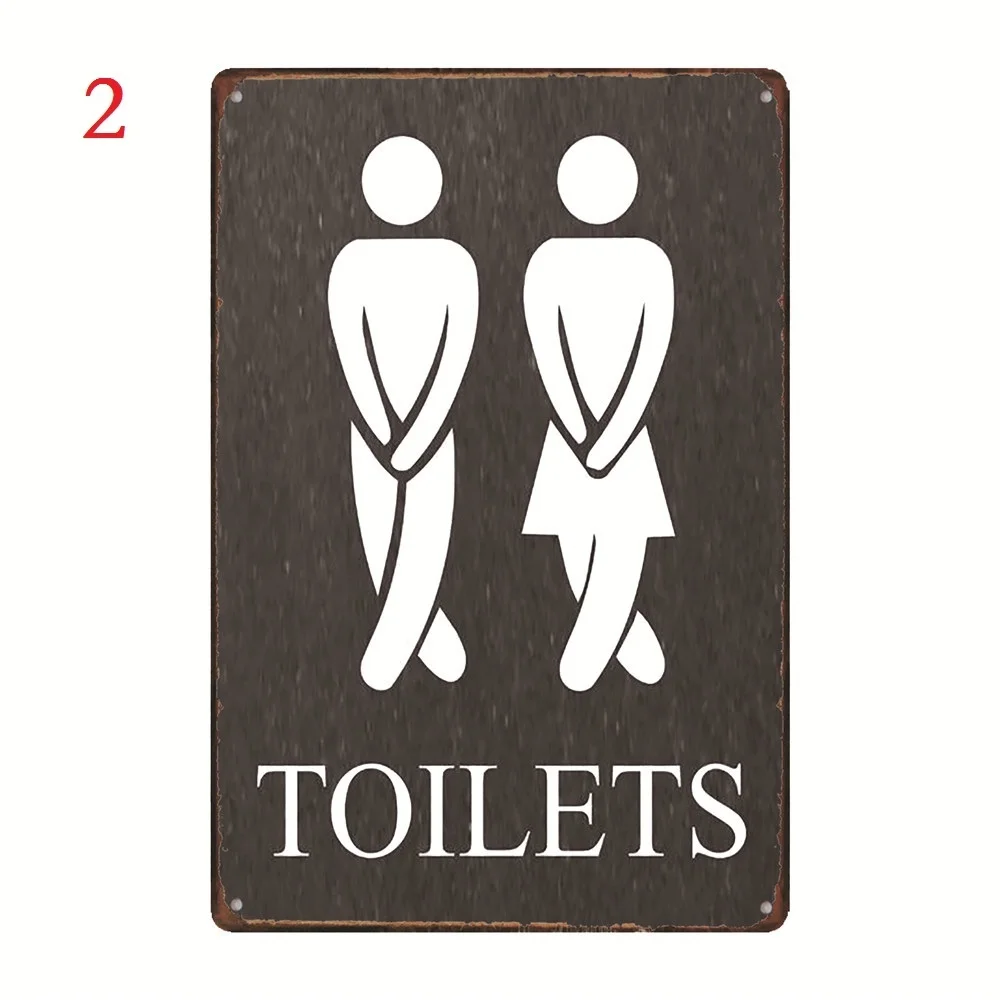 

Toilet/Kitchen Funny Metal Painting Bar Pub Cafe Hotel Home Restaurant decor Wall Art Craft Vintage Metal Tin Sign Toilet