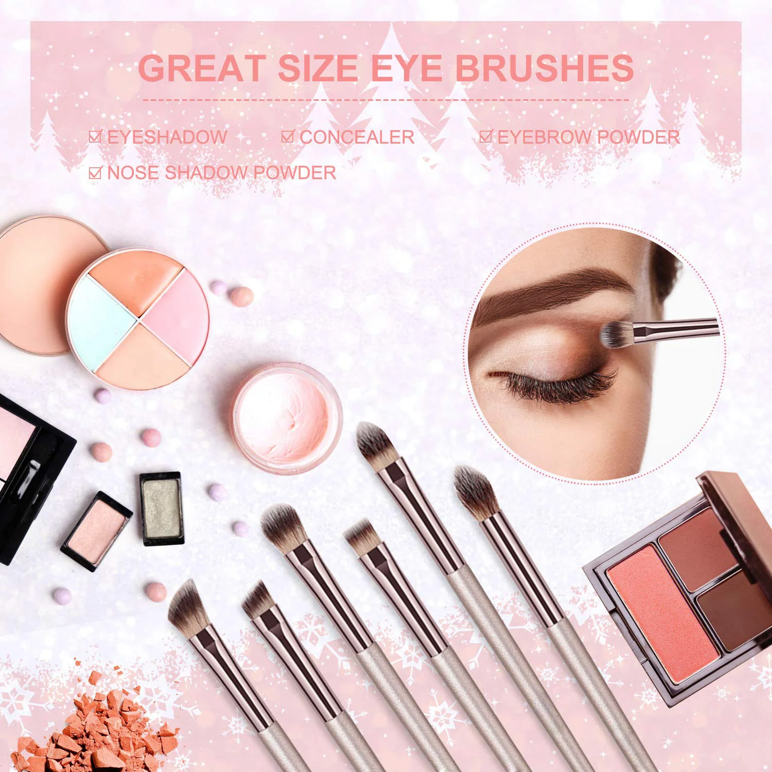 Набор кистей для макияжа с конической ручкой профессиональный набор