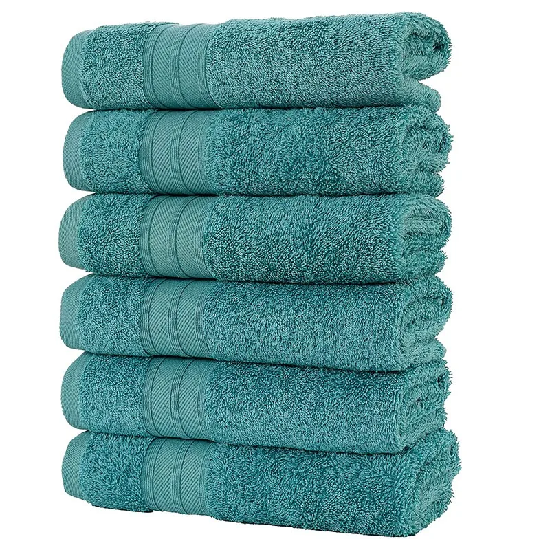 

6PC Soft Absorbent and Thick Cotton Towels Soft and Absorbent Hand Towels Bathroom Towels Comfortable Beach Towels