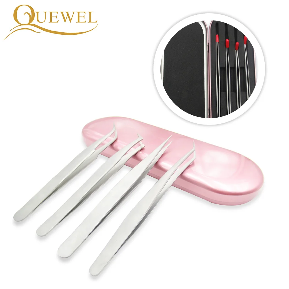 Пинцет чехол для хранения коробка прививка ресниц место изысканный Розовый