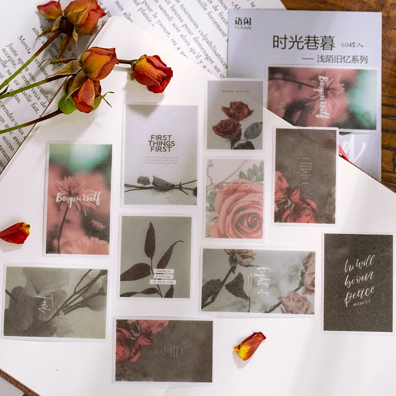 Цветы память записываемая пуля журнал стихи Декоративные Канцелярские наклейки