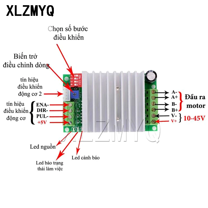 

5PCS / TB6600 4A 4.5A 42/57/86 Stepper Motor Driver 32 Subdivision 4A TB6600 distribution information line Board Controller 4.5A