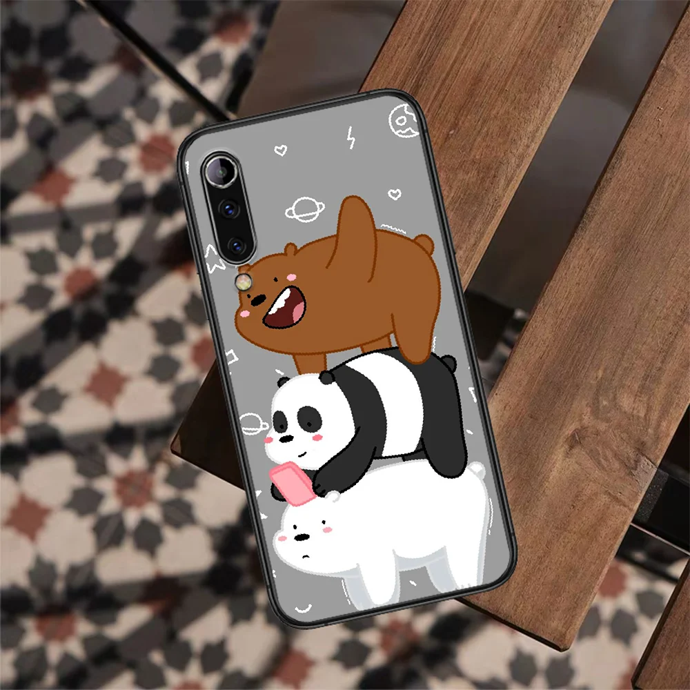 

Cartoon Ice Bare Bears Panda Phone Case For XIAOMI MI 8 9 SE Note 10 T Lite Pro Max 2 POCO X A 3 black Waterproof Fashion Coque