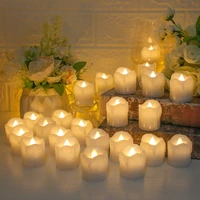 1224pc flameless led tea lights electric tealight fake candles battery operated flickering led candle for holiday wedding party