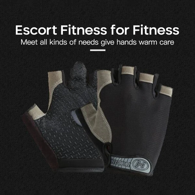 Half Finger Gym Gloves for Men Women Fingerless Weight Lifting Exercise Fitness Training Workout Gloves Non Slip Cycling Gloves