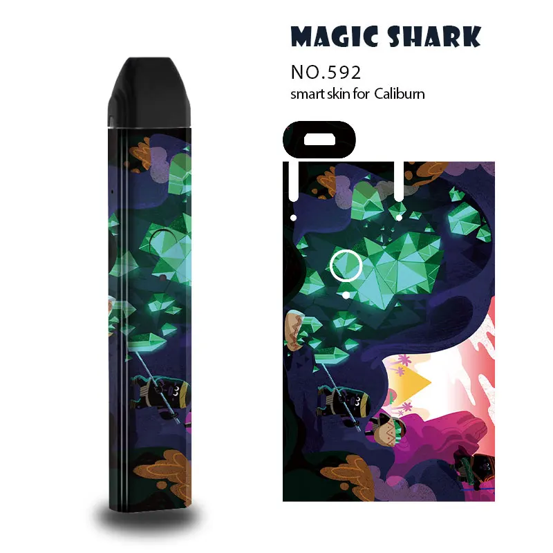 Magic Shark Cool Wolf Beast наклейка для caliborn On the Drop чехол кожи полный стикер Uwell Caliburn 592-704 |