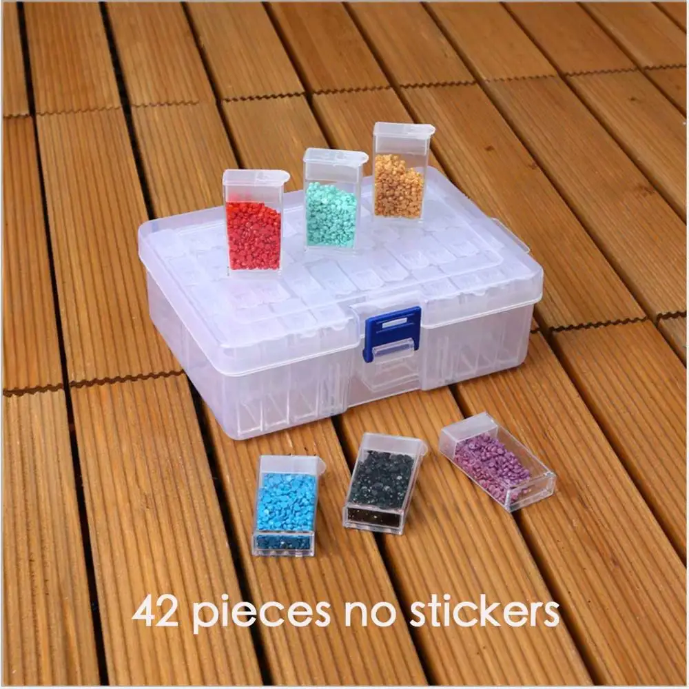 64/128 шт Пластиковые алмазов картина аксессуары для ванной комнаты с контейнер