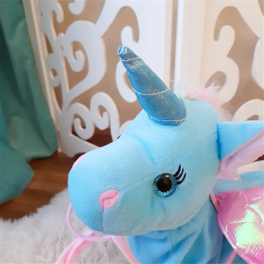 Juguetes el&eacute;ctrica caminar Peluche de unicornio de juguete Animal relleno caballo m&uacute;sica mu&ntilde;eca para los ni&ntilde;os regalos de navidad-4