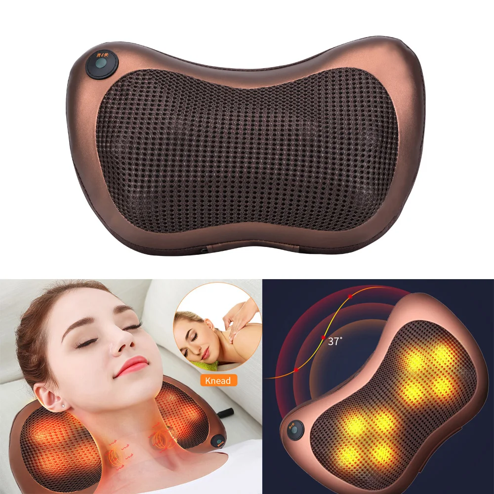 

Body Massager Pillow Cushion Neck Back Waist Multifunctional Car Home Cervical Shiatsu Massage Electric Heads Necks Massage New