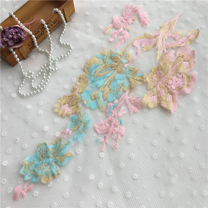 1 шт. модная вышивка Кружевная аппликация ткань отделка сделай сам ручная работа