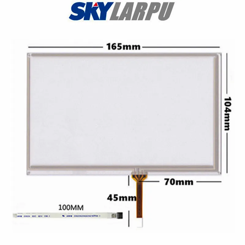 

New 7.1"Inch 4 Wire Resistive Touch Screen Panel For Car Navigation DVD Tablet PC For AT070TN83 V.1 165mm*104mm Free Shipping