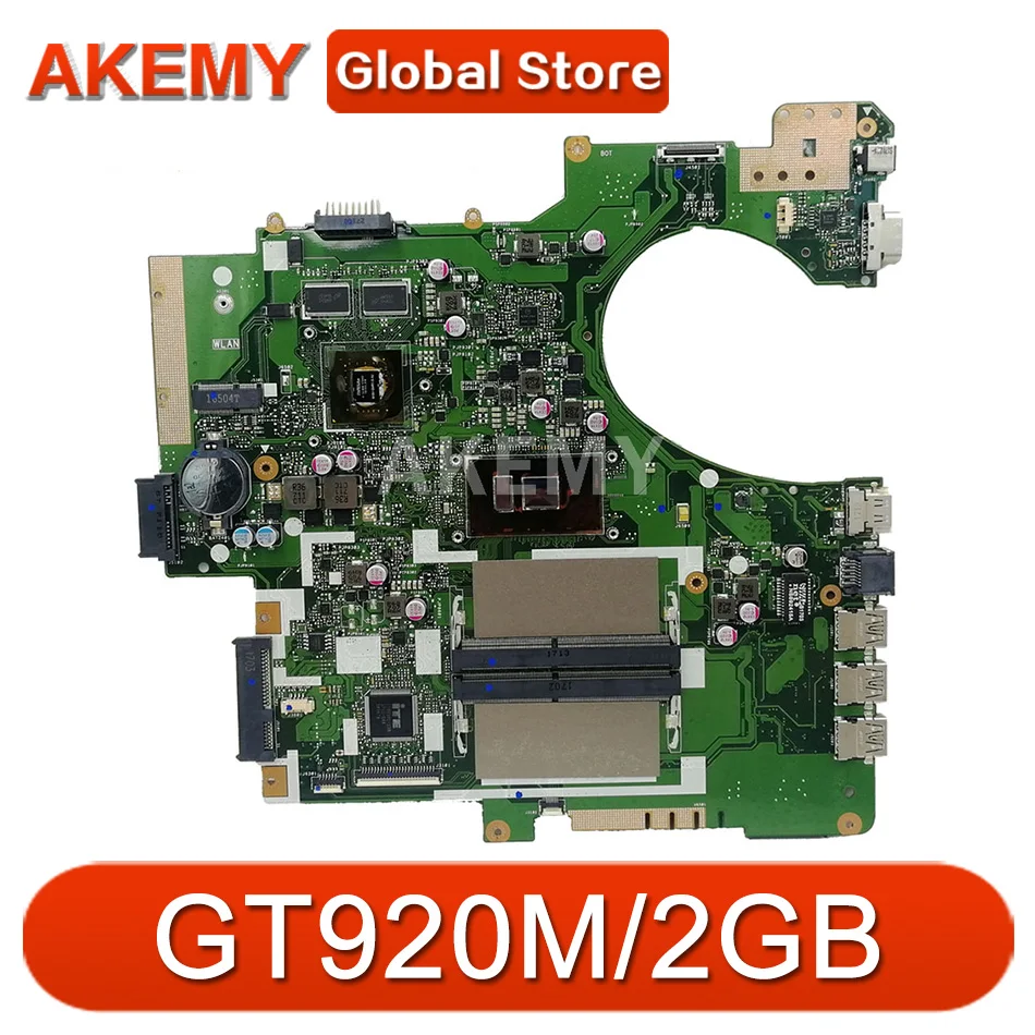 

Материнская плата для ноутбука Asus P553UJ P553UF PRO553U PRO553UJ P553U P2540U P2540UQ P2540UV, материнская плата W/ I5-6200U/6198U GT920M/2GB