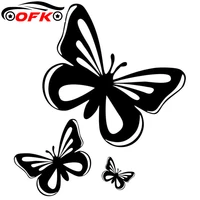 classic beautiful butterflies fashion vinyl car stickers animal styling decals blacksilver 17cm15 2cm