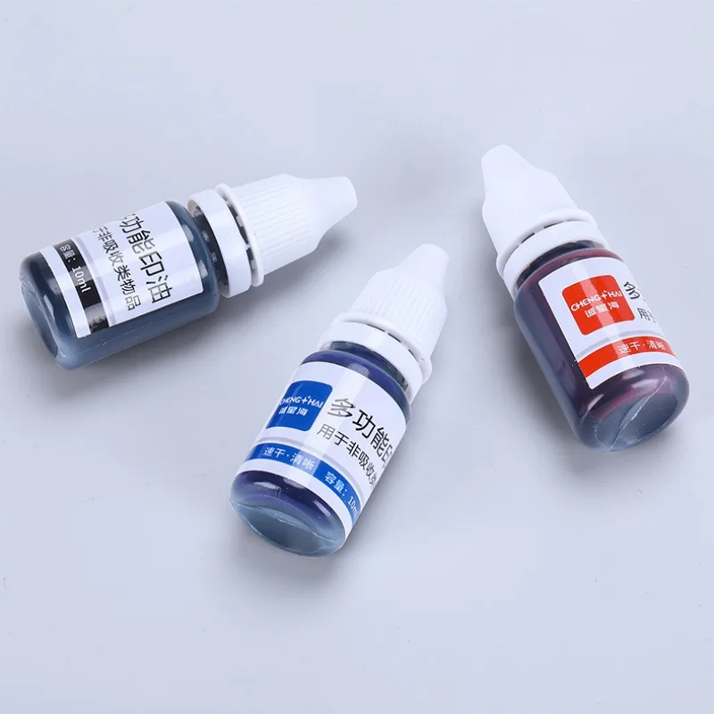 

10ml Permanent Quick-Dry Ink for Selfinking Make Stamp for Metel Plistic Ceramics Glass Paper