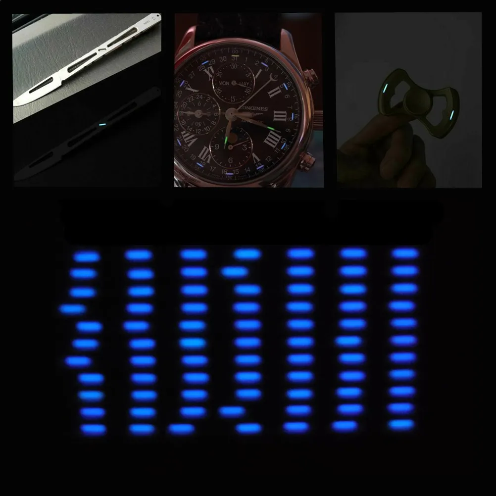 DIY маленькая тритиевая газовая трубка самосветящаяся аварийная лампа светится в