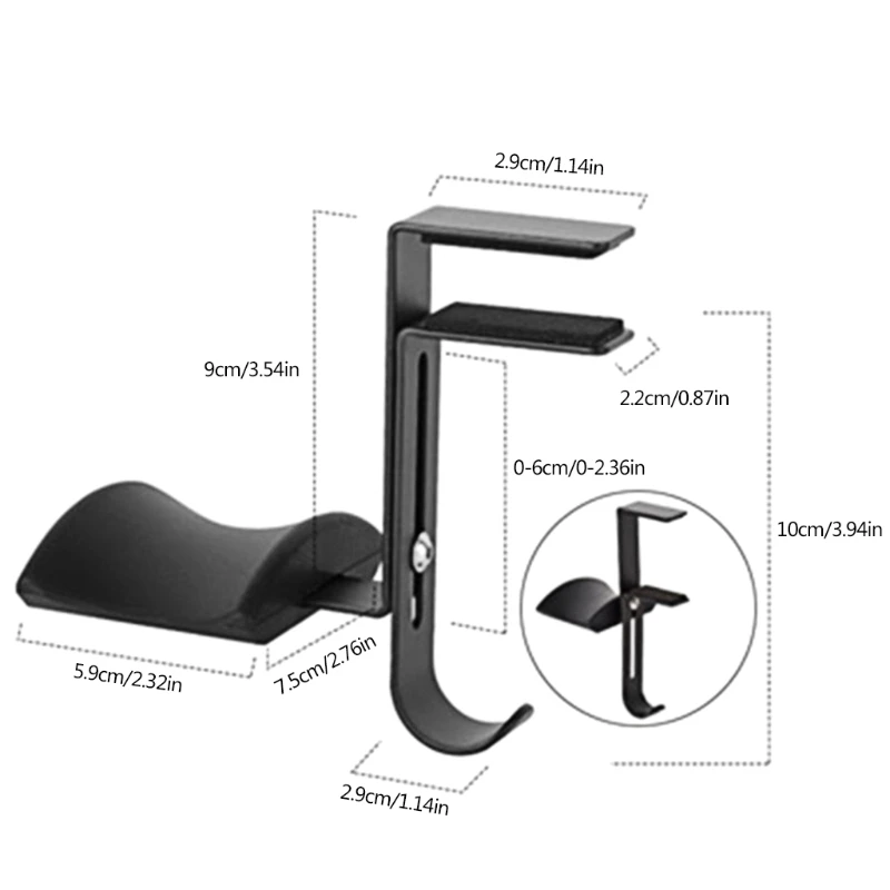 

Universal Gaming Headphone Stand Bracket Display Rack Desk Mount Earphone Hanger Headset Holder Space Saving Table Clamp