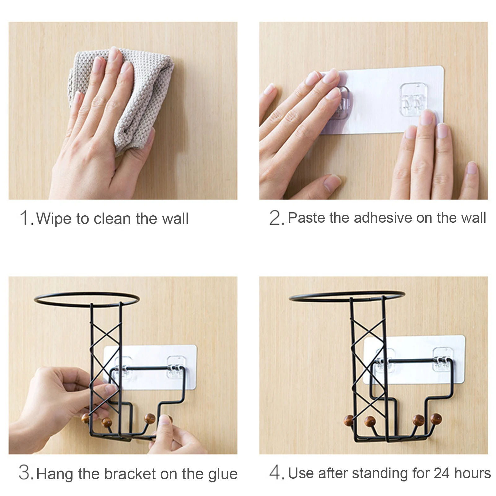 

Helmet Holder Basketball Wall-mounted Bracket Multifunctional Helmet Hanger Non-marking Paste Coat Rack Durable Storage Rack