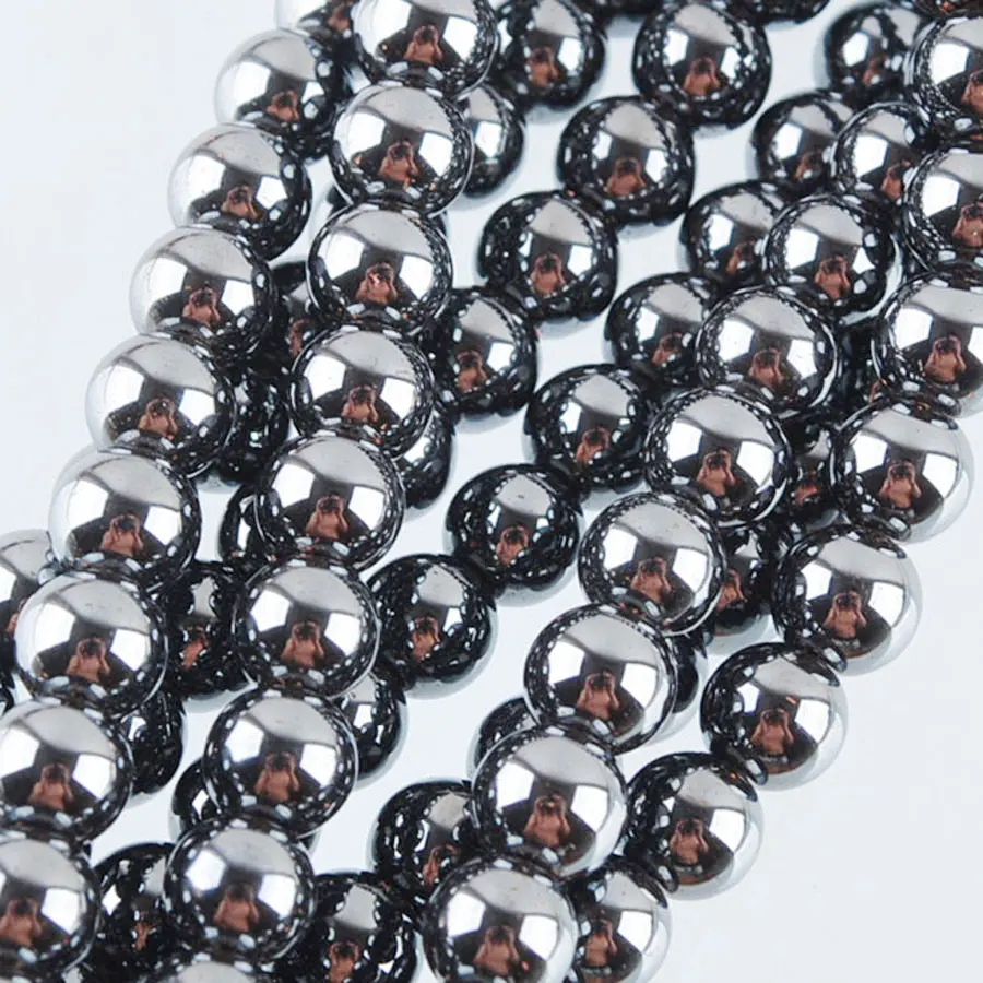 

WOJIAER Mixed Wholesale Non-Magnetic Hematite Round Spacer 6mm Loose Beads 15.5 Inches (75PCS) Strand For Making Jewelry PL3096
