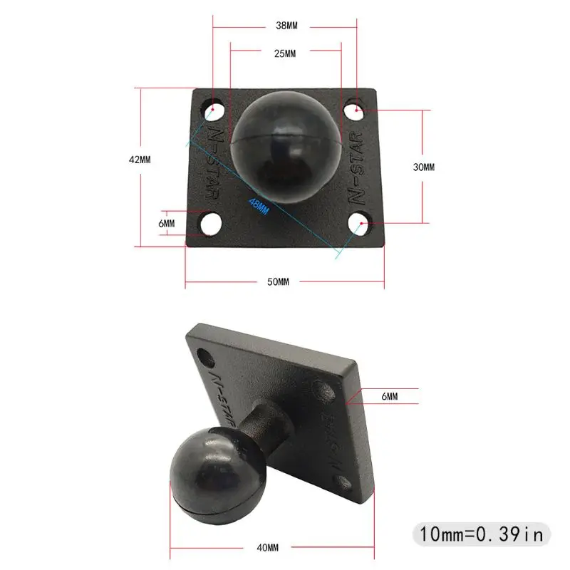 

Aluminum Square Mount Base with Ball Head for Ram Mount for Garmin Zumo/TomTom