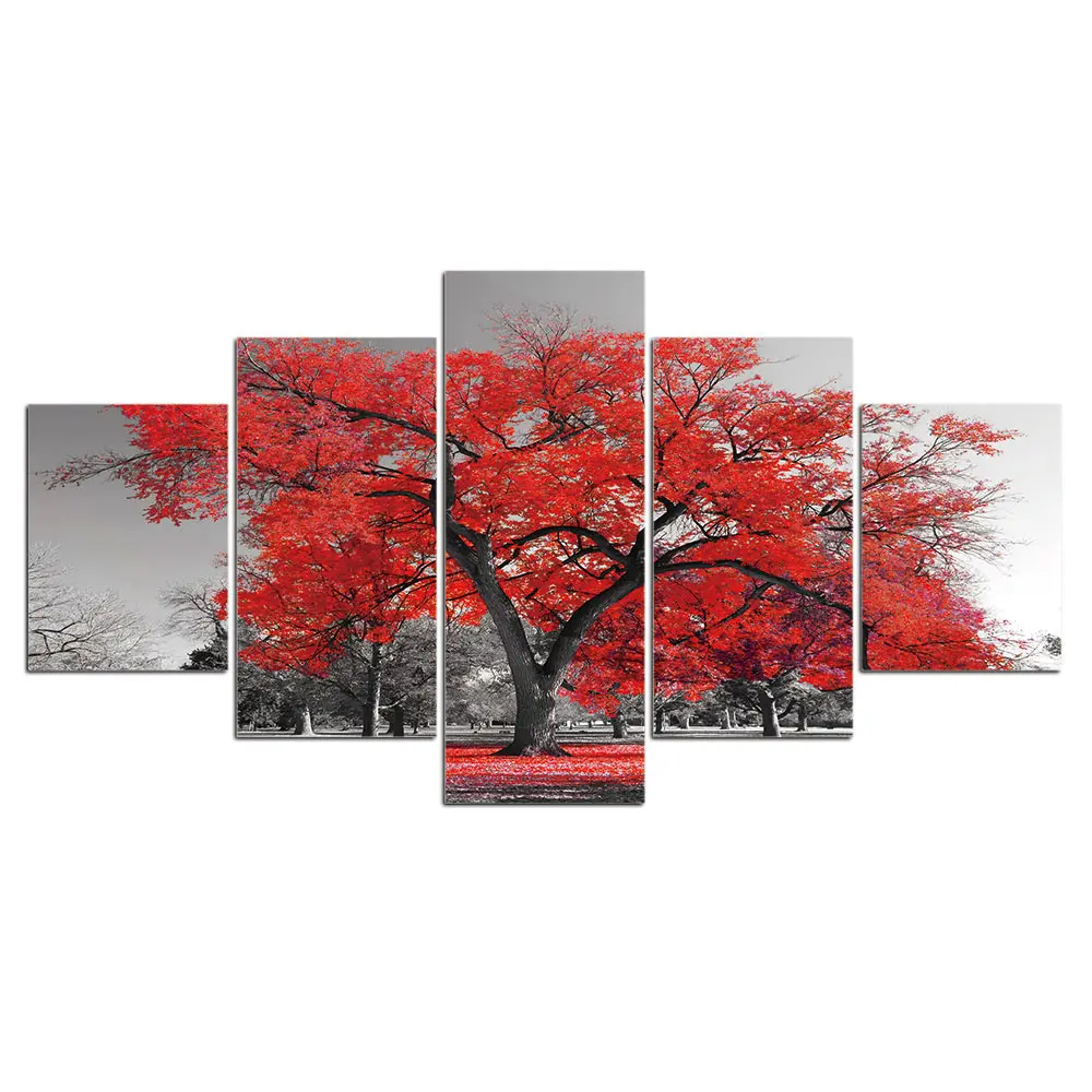 

ArtSailing HD print 5 piece canvas art Multicolored treeTree canvas print framed decoration pictures for living room