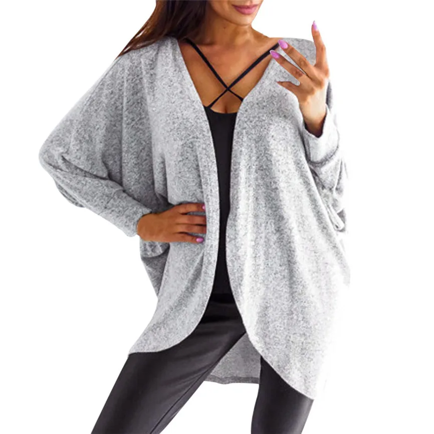 Женские куртки весна осень белые пальто вязаный кардиган женский свитер