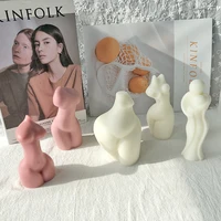 half length female body silicone candle mold carving art aromatherapy plaster home decoration mold wedding gift handmade