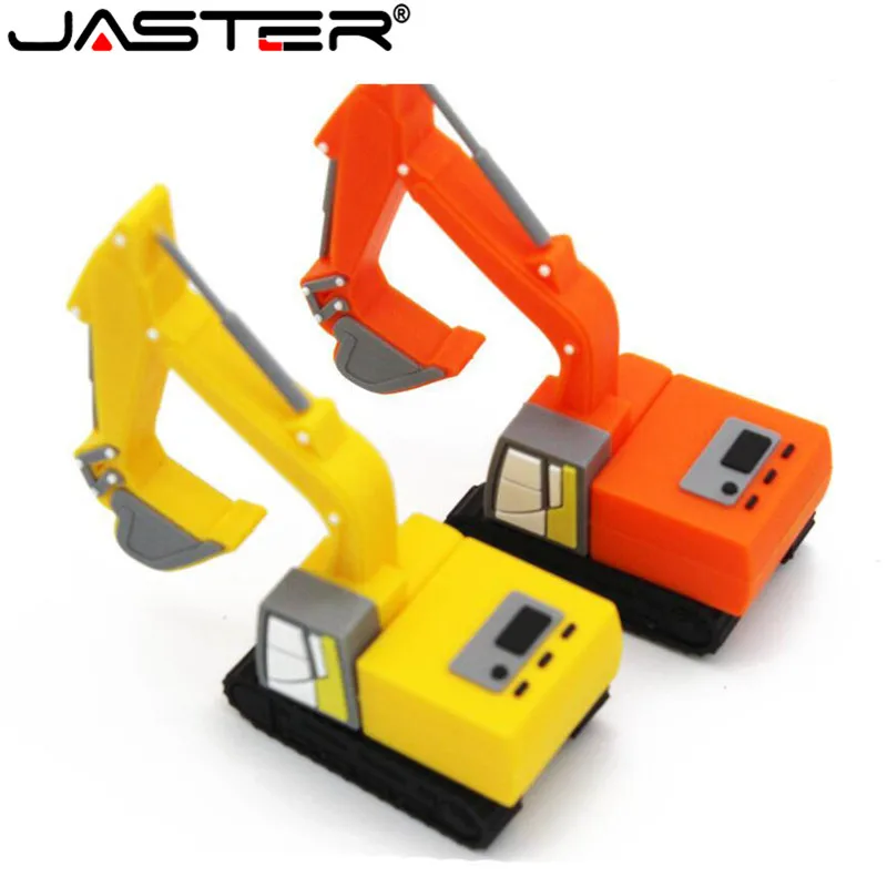 

JASTER Cartoon 64GB cute Excavator personality Mini usb Flash Drive 4GB 8GB 16GB 32GB Pendrive USB 2.0 Usb stick