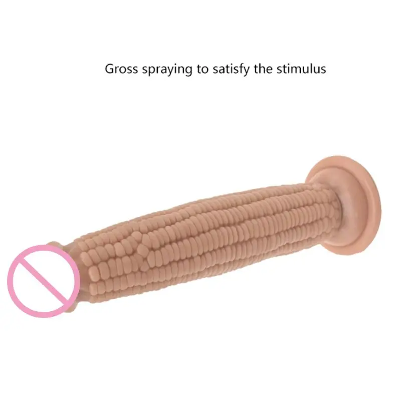Фаллоимитатор в форме кукурузы с присоской пенис Анальная пробка Стимулятор