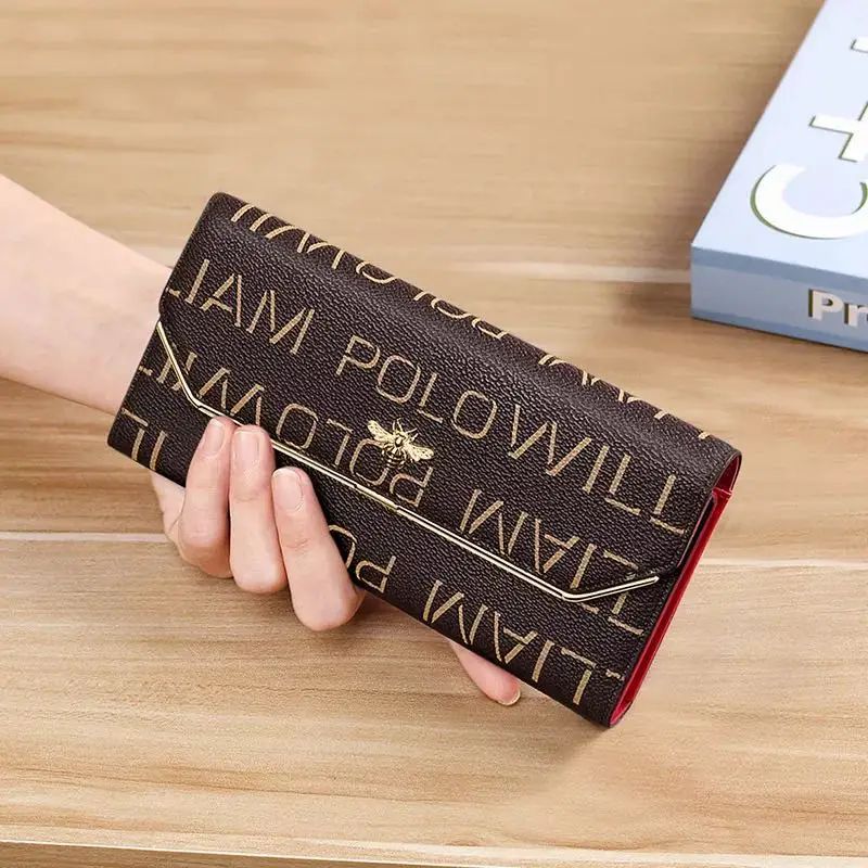 

Роскошные брендовые кожаные кошельки, Женский Длинный кошелек, дизайнерский клатч с кисточками, женские кошельки, сумка для денег, кредитна...