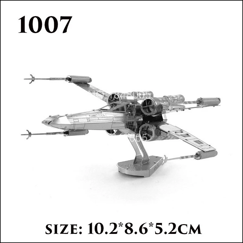 Звездные войны 3D металлический пазл R2D2 X Wing Millennium Fighter ATAT BB8 набор моделей DIY
